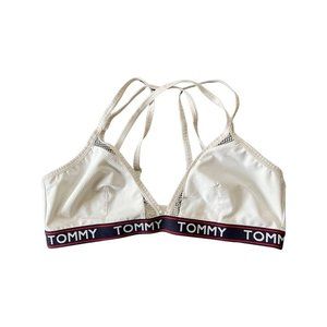 Tommy Hilfiger Y2K Netted Logo Bra White